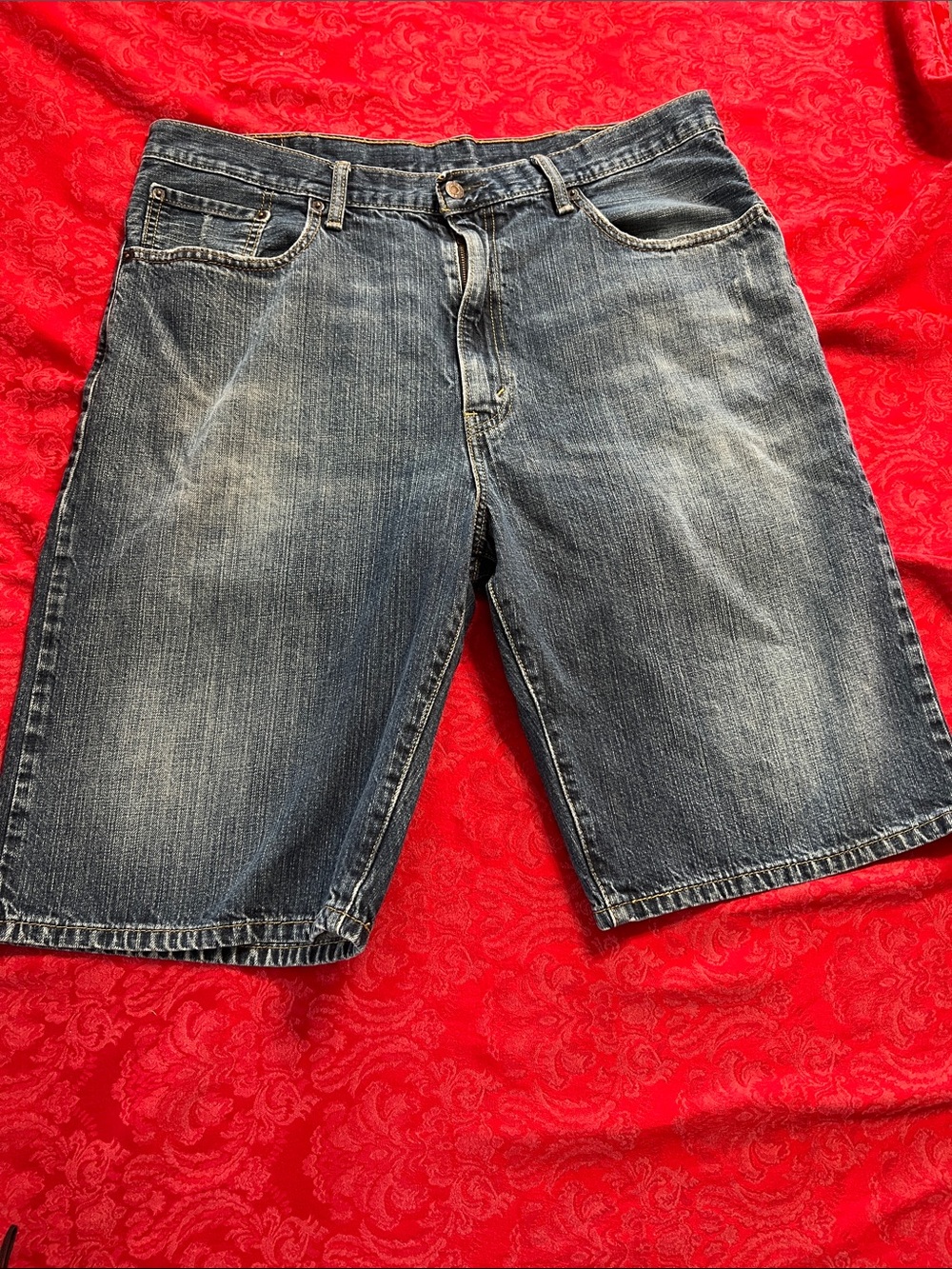 Levi's 569 Loose Straight Denim Shorts Men's 38 Blue Jean Shorts 13" Inseam